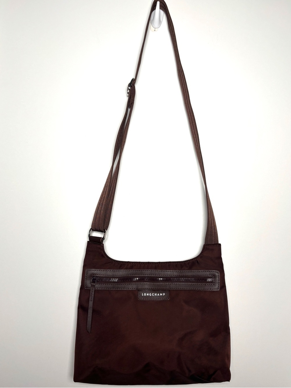 Vintage Longchamp Nylon Crossbody Bag for Travel or Everyday